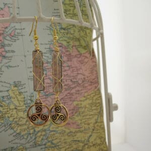Smokey Quartz Earrings, Celtic Style, Gift for Her - handmade by Indigo Berry (view 5)