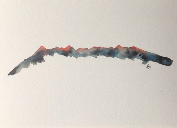 Cuillin Ridge Sunrise Print - handmade by Ian Williams Artist