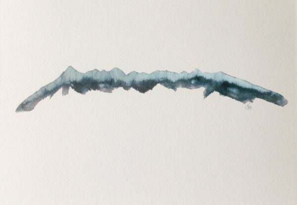 Cuillin Ridge in Winter Print - handmade by Ian Williams Artist