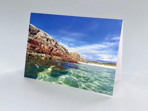 Port Ban swim, Iona. Card with envelope - handmade by IonaImages