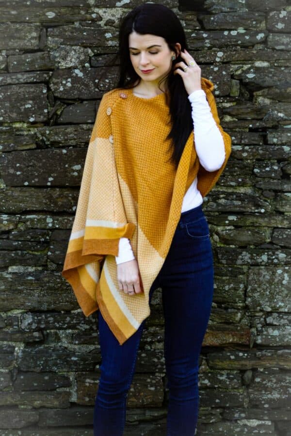 Orkney Harvest Poncho - handmade by Ann Mackie Knitting Services and Designs