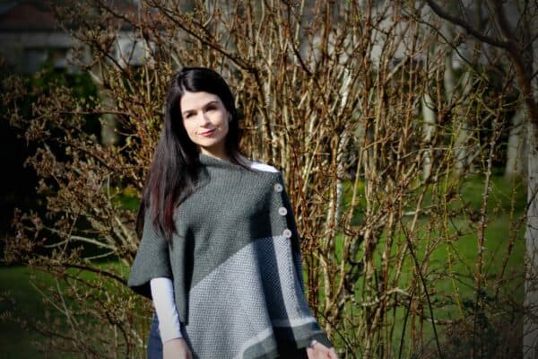 Orkney Cliffs Poncho - handmade by Ann Mackie Knitting Services and Designs