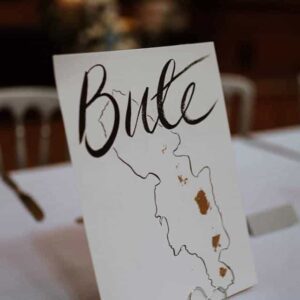 Original Isle of Bute Map with Gold Leaf - handmade by Ruth Slater Artist (view 2)