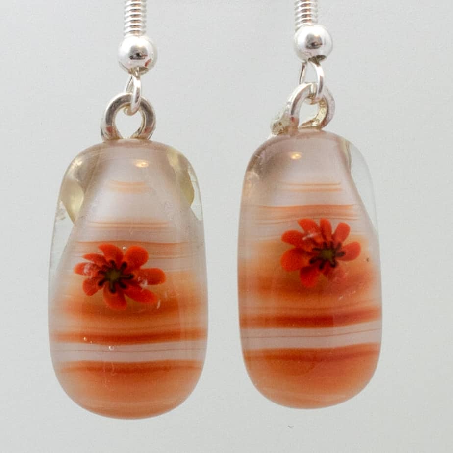 Fused glass earrings - Image 1