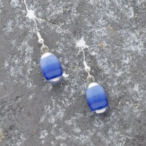 Dichroic fused glass pendant and earring set - Image 3