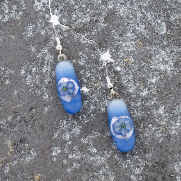 Dichroic fused glass earrings - handmade by A little bit of glass