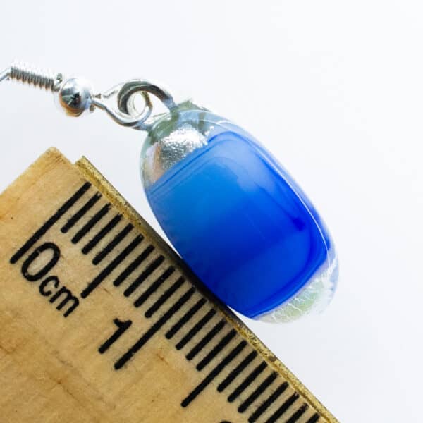 Dichroic fused glass pendant and earring set