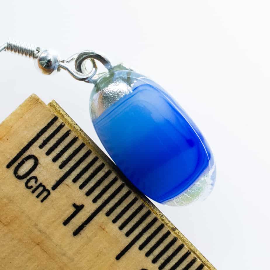 Dichroic fused glass pendant and earring set - Image 5