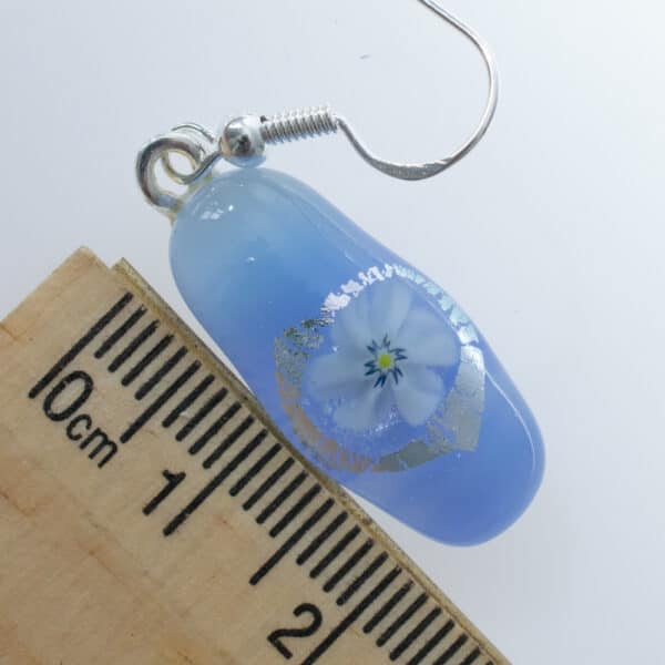 Dichroic fused glass earrings - handmade by A little bit of glass (view 2)