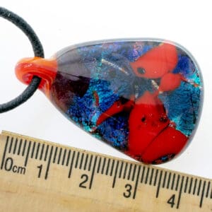 Dichroic fused glass pendant - handmade by A little bit of glass (view 3)