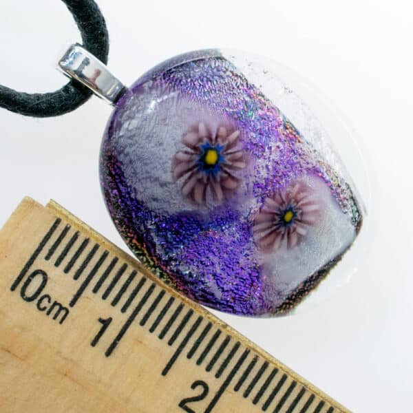 Dichroic fused glass pendant - handmade by A little bit of glass (view 2)