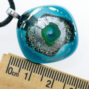 Dichroic fused glass pendant - handmade by A little bit of glass (view 3)