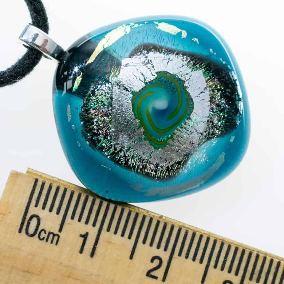 Dichroic fused glass pendant - handmade by A little bit of glass (view 3)