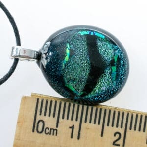 Dichroic fused glass pendant - handmade by A little bit of glass (view 3)