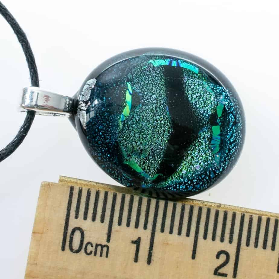 Dichroic fused glass pendant - handmade by A little bit of glass (view 3)