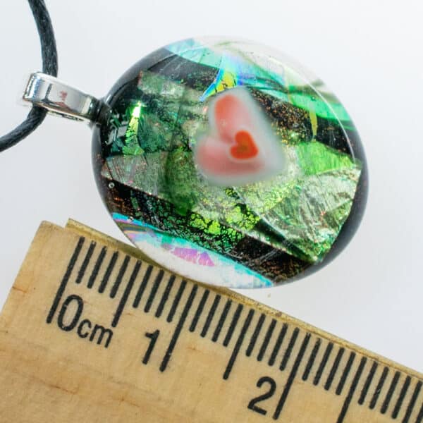 Dichroic fused glass pendant - handmade by A little bit of glass (view 3)