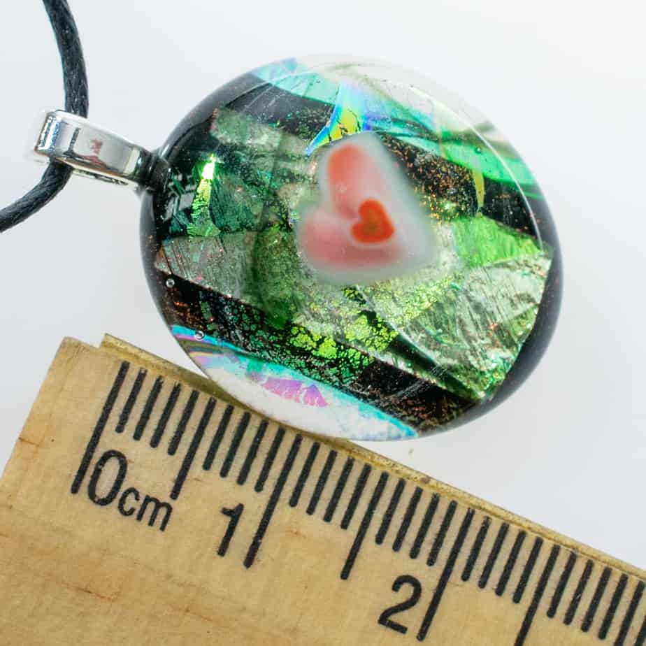 Dichroic fused glass pendant - handmade by A little bit of glass (view 3)