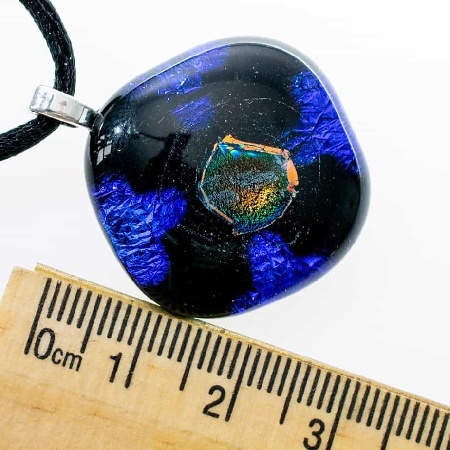 Dichroic fused glass pendant - Image 2