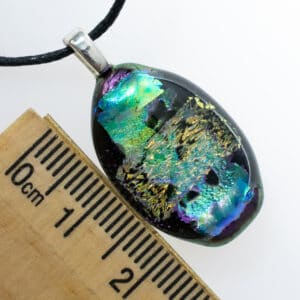 Dichroic fused glass pendant - handmade by A little bit of glass (view 3)