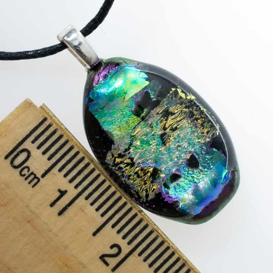 Dichroic fused glass pendant - handmade by A little bit of glass (view 3)