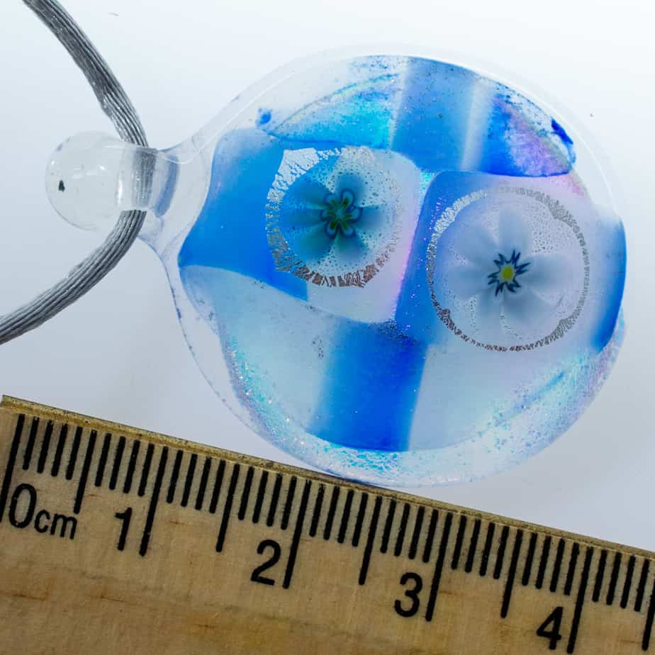 Dichroic fused glass pendant - handmade by A little bit of glass (view 2)