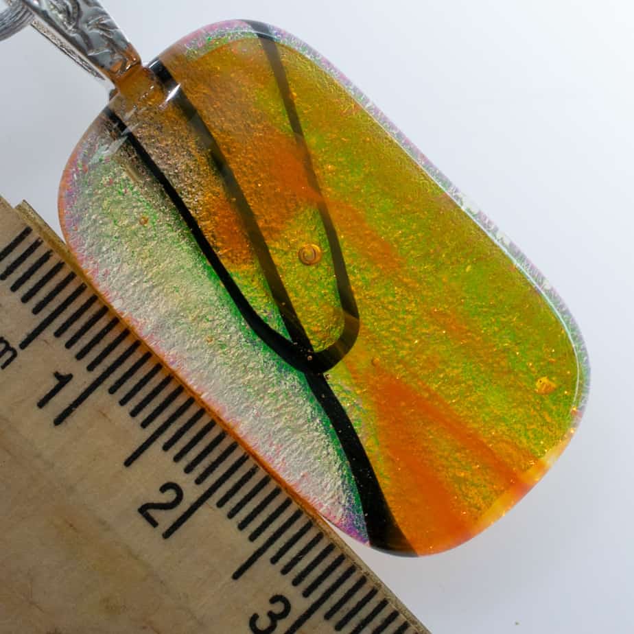 Dichroic fused glass pendant - Image 3