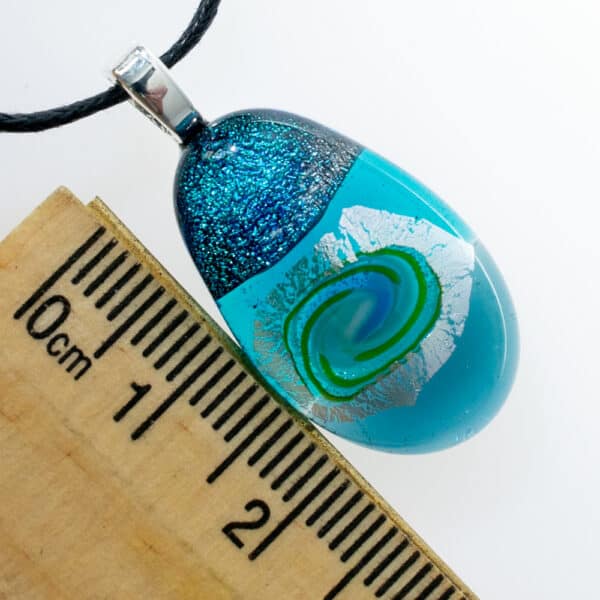 Dichroic fused glass pendant - handmade by A little bit of glass (view 2)