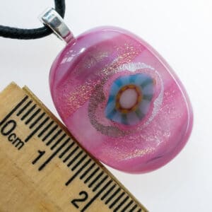 Dichroic fused glass pendant - handmade by A little bit of glass (view 2)