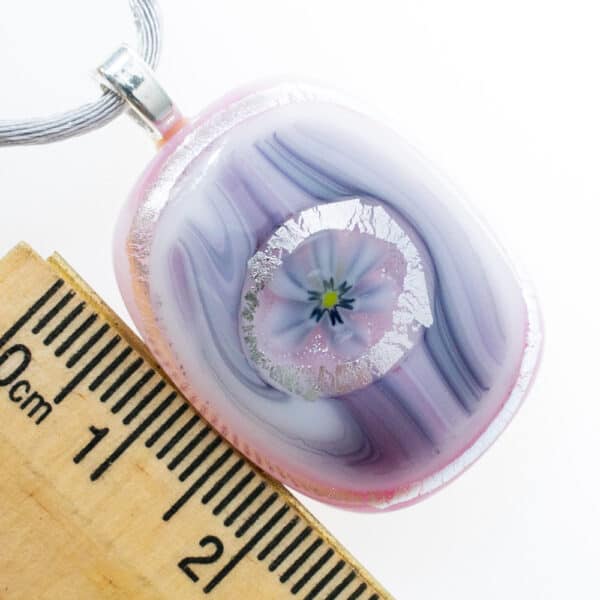 Dichroic fused glass pendant - handmade by A little bit of glass (view 2)