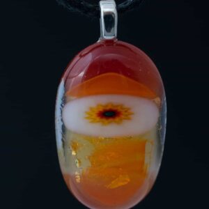 Dichroic fused glass pendant - handmade by A little bit of glass (view 2)