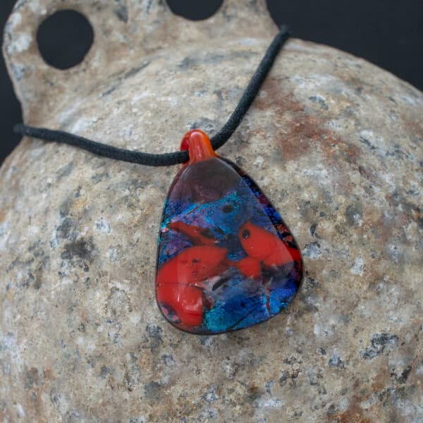 Dichroic fused glass pendant - handmade by A little bit of glass (view 2)