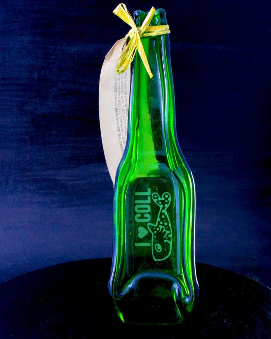 Small fused sandblasted bottle - Image 1