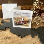 Christmas Card – Biker Santa riding through Glen Coe