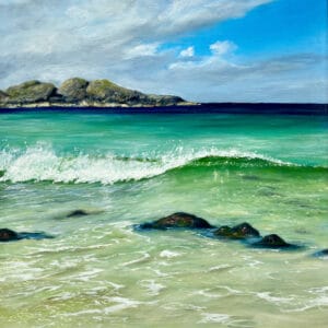 Calva wave, Iona. Framed original oil painting - handmade by IonaImages (view 2)