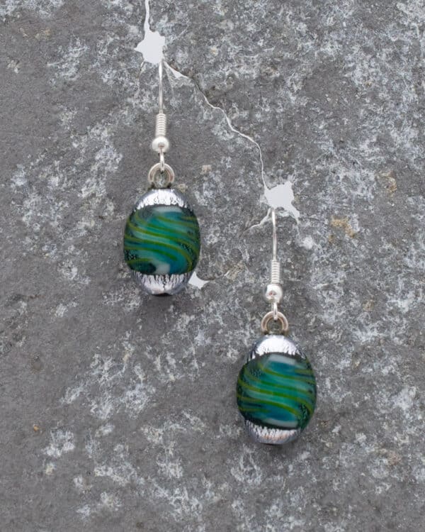Dichroic fused glass earrings - handmade by A little bit of glass