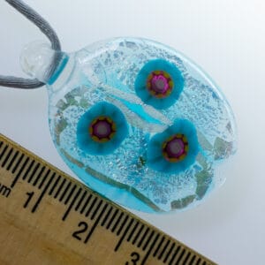 Dichroic fused glass pendant - handmade by A little bit of glass (view 2)