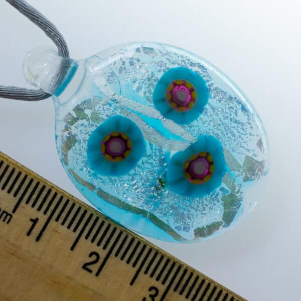 Dichroic fused glass pendant - handmade by A little bit of glass (view 2)