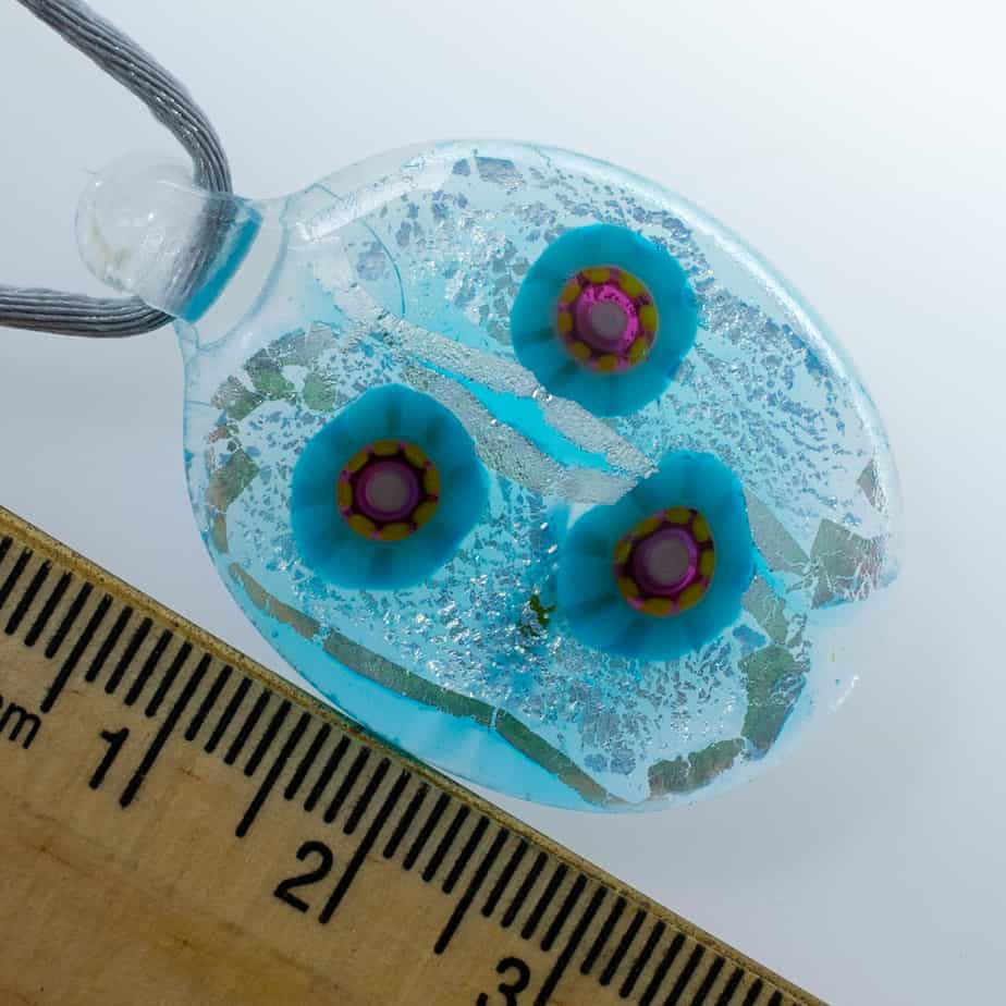 Dichroic fused glass pendant - handmade by A little bit of glass (view 2)