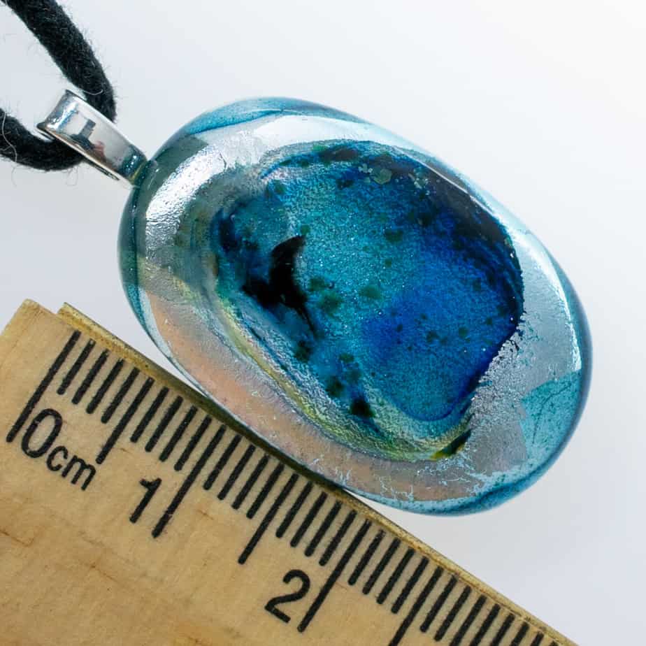 Dichroic fused glass pendant - handmade by A little bit of glass (view 2)