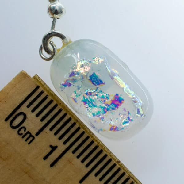 Dichroic fused glass earrings - handmade by A little bit of glass (view 2)