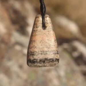 Hebridean Stone Pink Gneiss pendant - 036615 - handmade by Gneiss Things (view 2)
