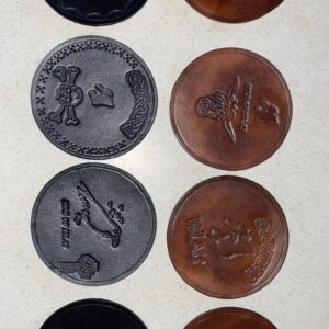 Handmade Leather Coasters - handmade by Islay Celtic Craft Shop (view 4)