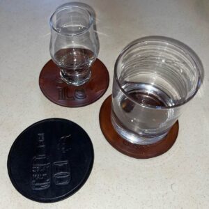 Handmade Leather Coasters - handmade by Islay Celtic Craft Shop (view 3)
