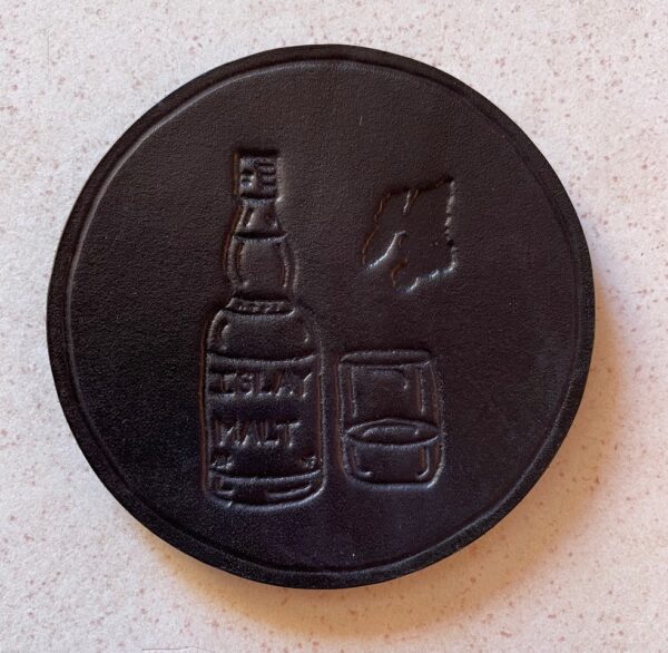 Handmade Leather Coasters - handmade by Islay Celtic Craft Shop (view 2)