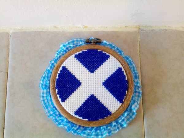 Saltire mini wall art hanging