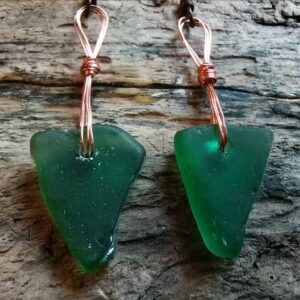 Bottle Green Ardbeg Seaglass Earrings - Image 1
