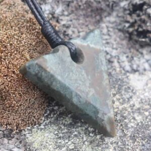 Hebridean Stone arrowhead pendant - Hebridean Greenstone - handmade by Gneiss Things