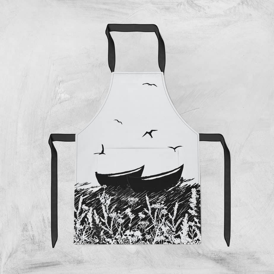 Apron - Peerie Auld Boats - handmade by Julie Williamson Designs