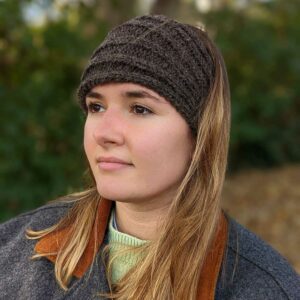 Hand knitted Ribbed Headband - handmade by Ascog Wool (view 3)