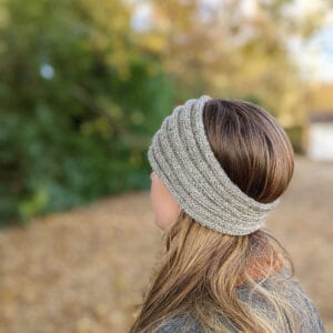 Hand knitted Ribbed Headband - handmade by Ascog Wool (view 2)